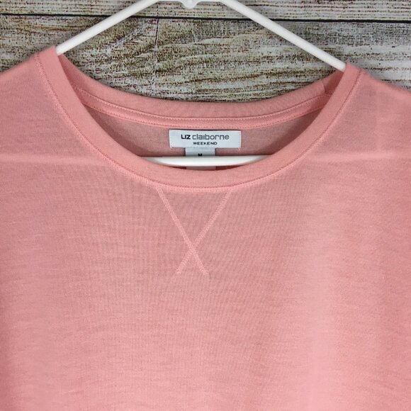 2 Liz Claiborne Weekend Tunic Tops Pink Blue Women's Medium - Picture 4 of 9